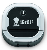 Weber iGrill 3 7204 Thermometer, -22 to 572 deg F, Digital Display, 5 in L Probe, Black